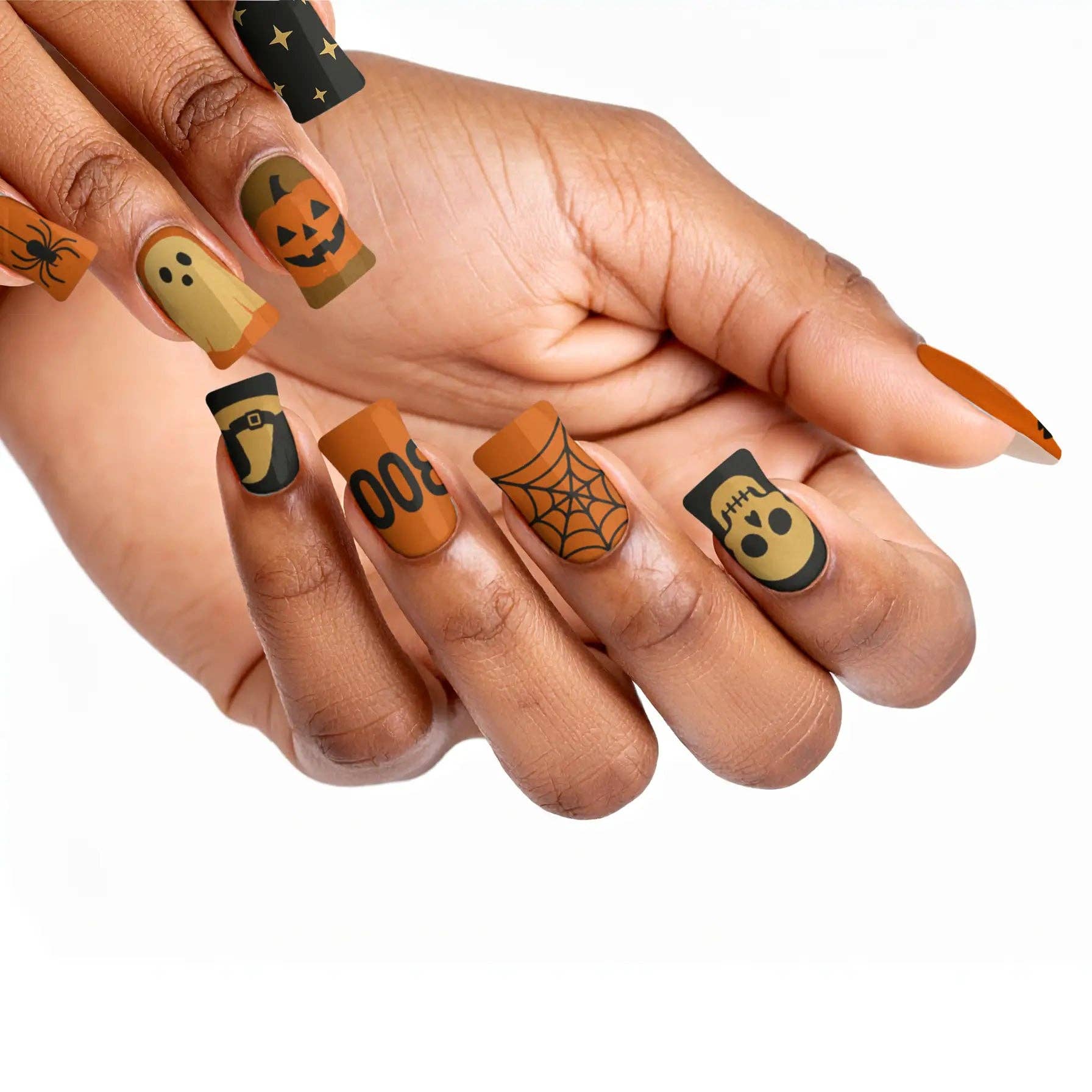 FYNE BODY - Wholesale Press-on/fake nails - Ghoul's Gold Glamour Halloween Press-On Nails5