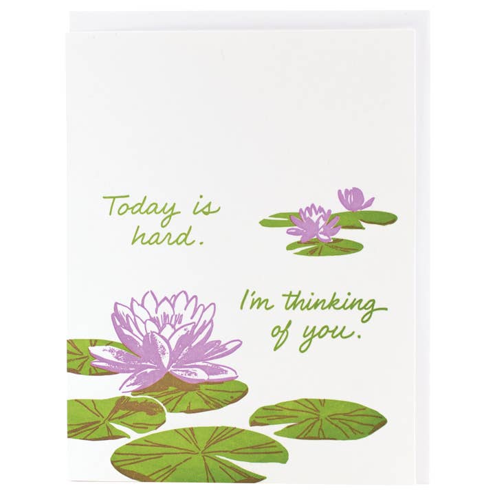 Smudge Ink - Wholesale Sympathy Card - Lily Pads Support Card