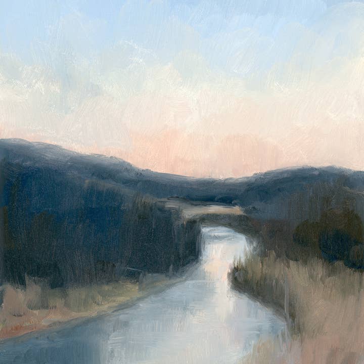 River Bend Lodret lærred Print for engroshandel hos Michelle Blackhawk Studio