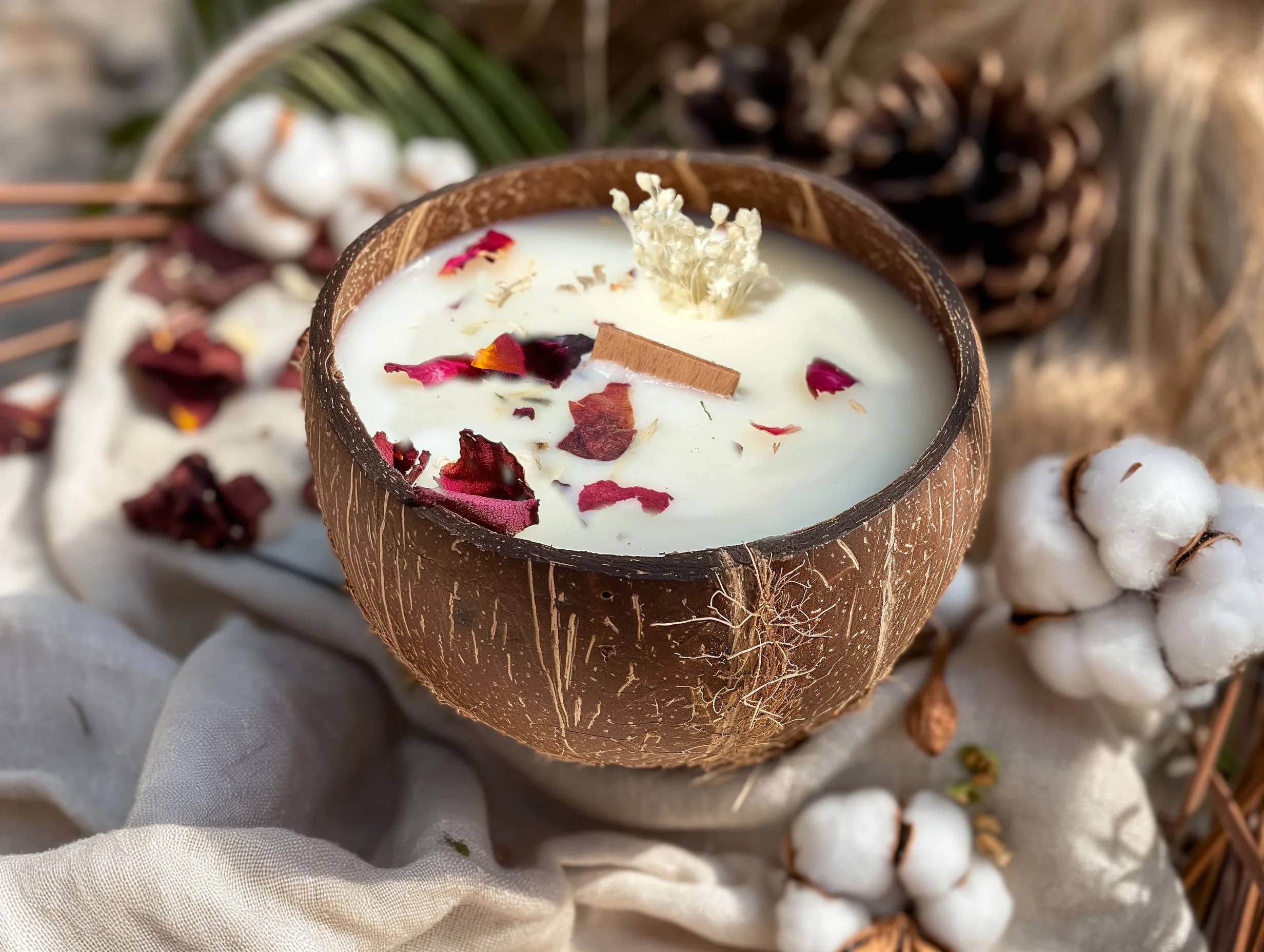 LUMINANTE - Wholesale Jar/Filled Candle - The candle that becomes a plant White Lotus-Cotton "coco" model