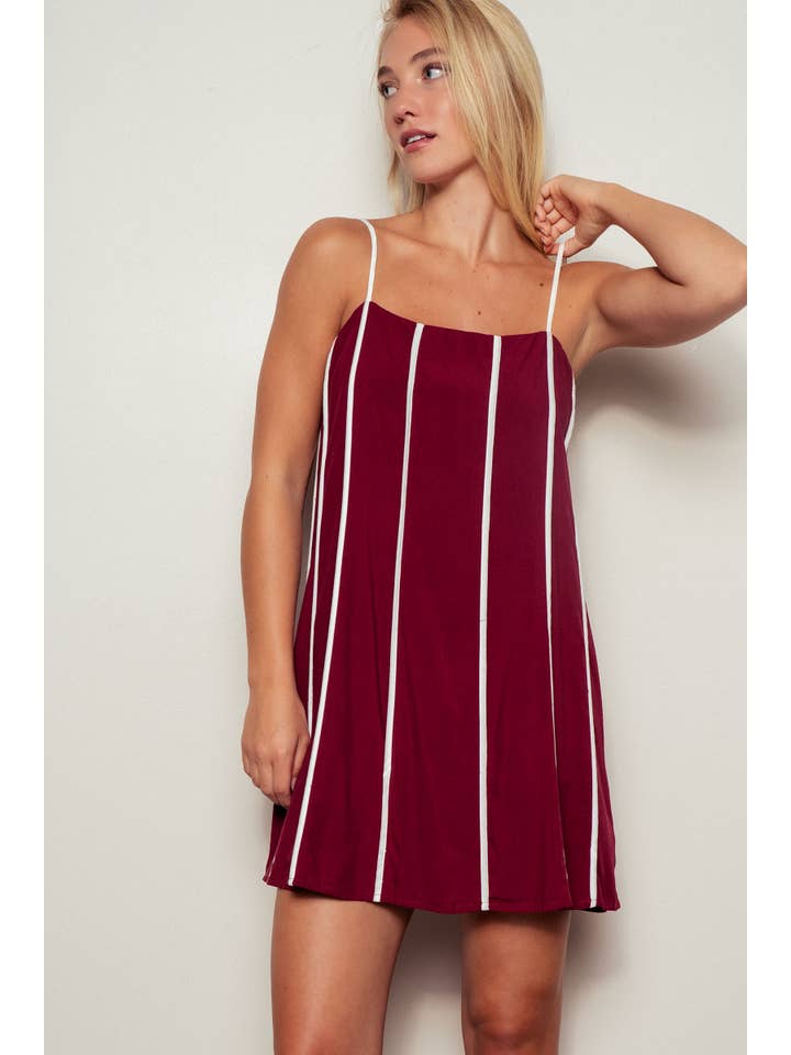 Urban Daizy - Wholesale Dress - Women's - Striped A-Line Mini Dress14