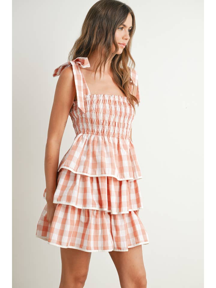 BUTTERMELON - Wholesale Dress - Women's - Tie Strap Tiered Dress - BMD7714