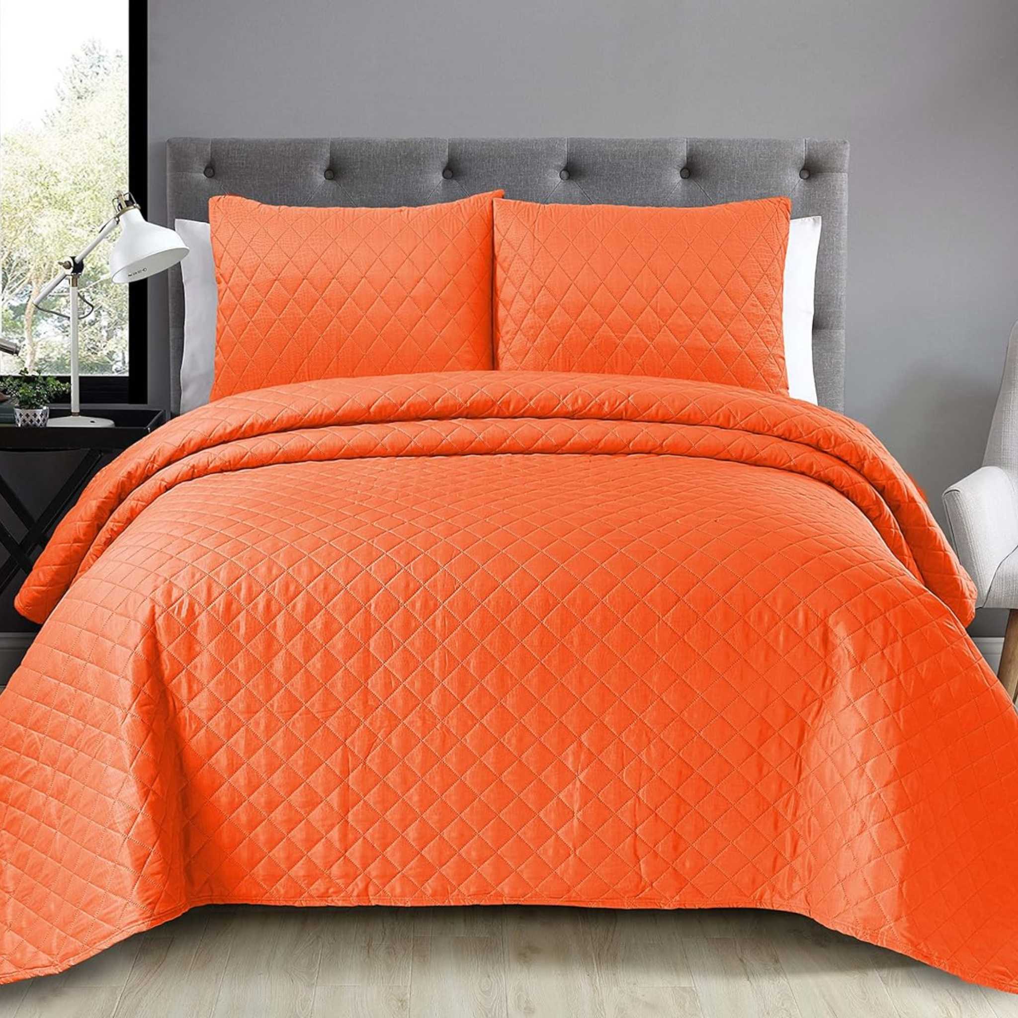 Beach Stone – wholesale Bedding set – Quilted Diamond floral pattern 3pcs comforter Set Quilted Luxury Bed Throws7