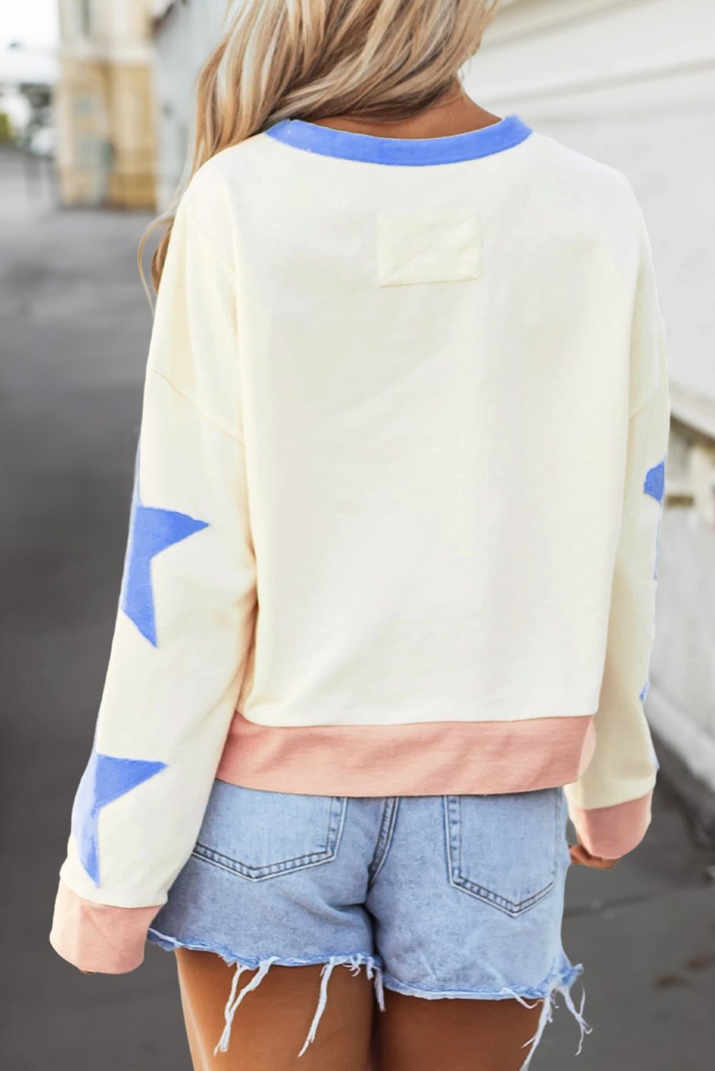 Aapparella - Wholesale Sweatshirt - Women's - Women Star Exposed Seam Long Sleeved Loose Sweatshirt | S-XL1