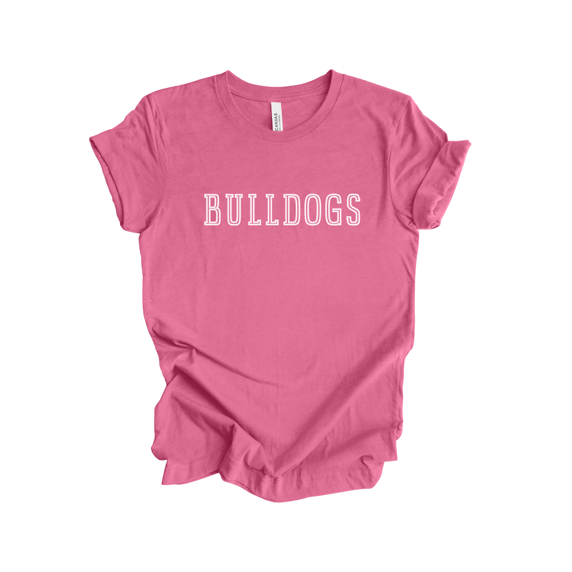 Fan Gear Central - Wholesale Screen Printed T-Shirt - Women's - Bulldogs Mascot School Graphic Tee3