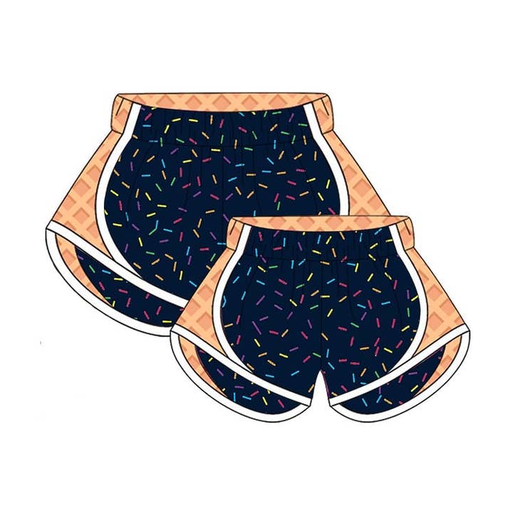 Pantalones cortos con goteo de helado negro para venta al por mayor de Parish Culture