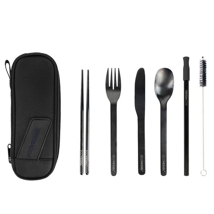 EcoVessel Wanderware 6-Piece Stainless Steel Utensil Set for wholesale by Fenigo Inc