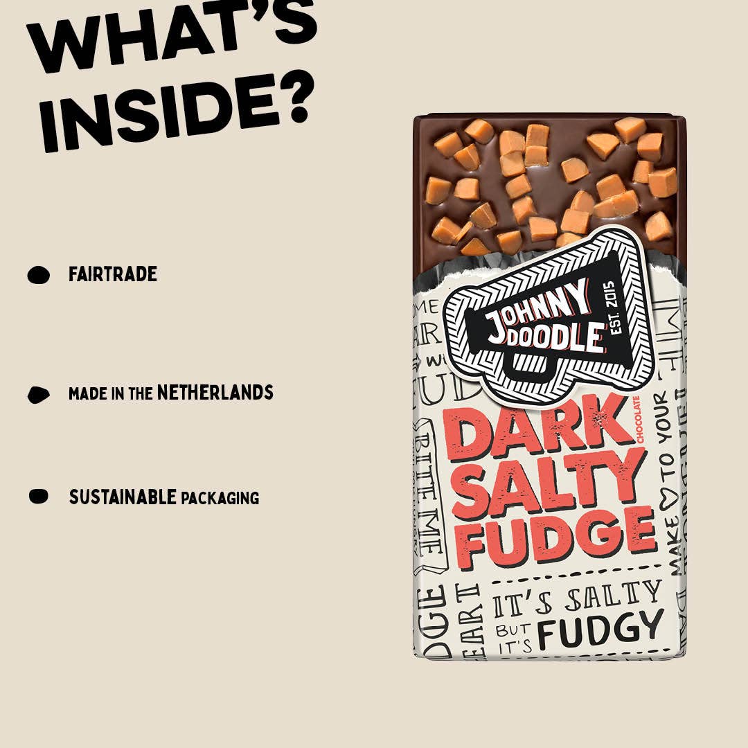 VS Food Online - Johnny Doodle - Wholesale Fudge - Dark Chocolate Salty Fudge - Johnny Doodle - Fairtrade5