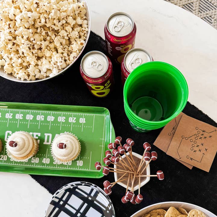 Sprinkles & Confetti Party Supplies - Wholesale Bowl - Football Reusable Snack Chip Bowl | Superbowl Party Decor