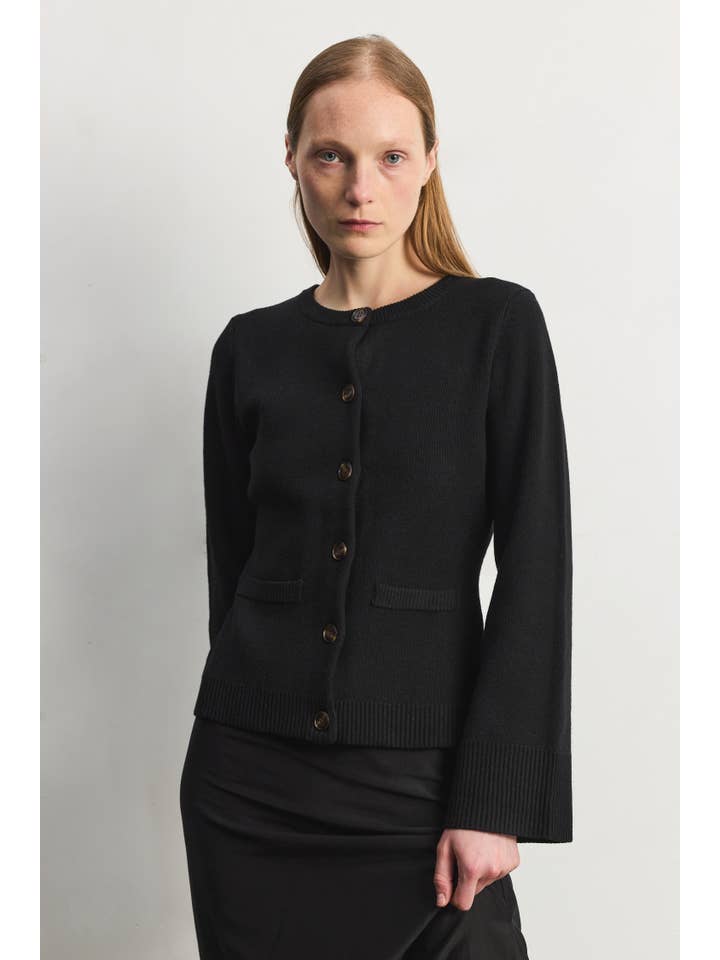 MOD REF - Wholesale Cardigan - Women's - The Tyler Cardigan | Bell Sleeve Buttoned Cardigan