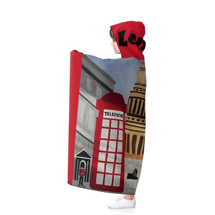 Manta con capucha «I Love London» para venta al por mayor de See Joy Creative