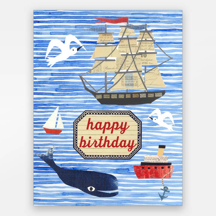 Happy Birthday Nautical Card for wholesale by Paste