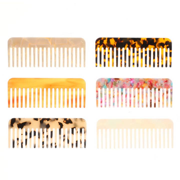 Dipped Shop - Wholesale Hair Brush/Comb - Acrylic Square Mini Portable Hair Combs DP25E68717