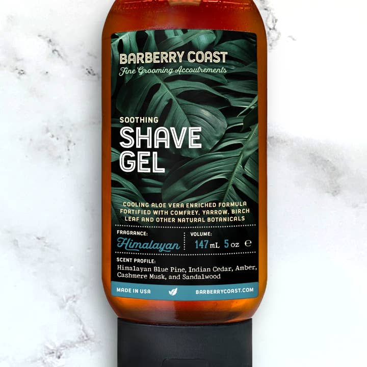 Barberry Coast Fine Grooming Accoutrements - Wholesale Shaving Cream - Cooling Aloe Vera & Comfrey Shave Gel