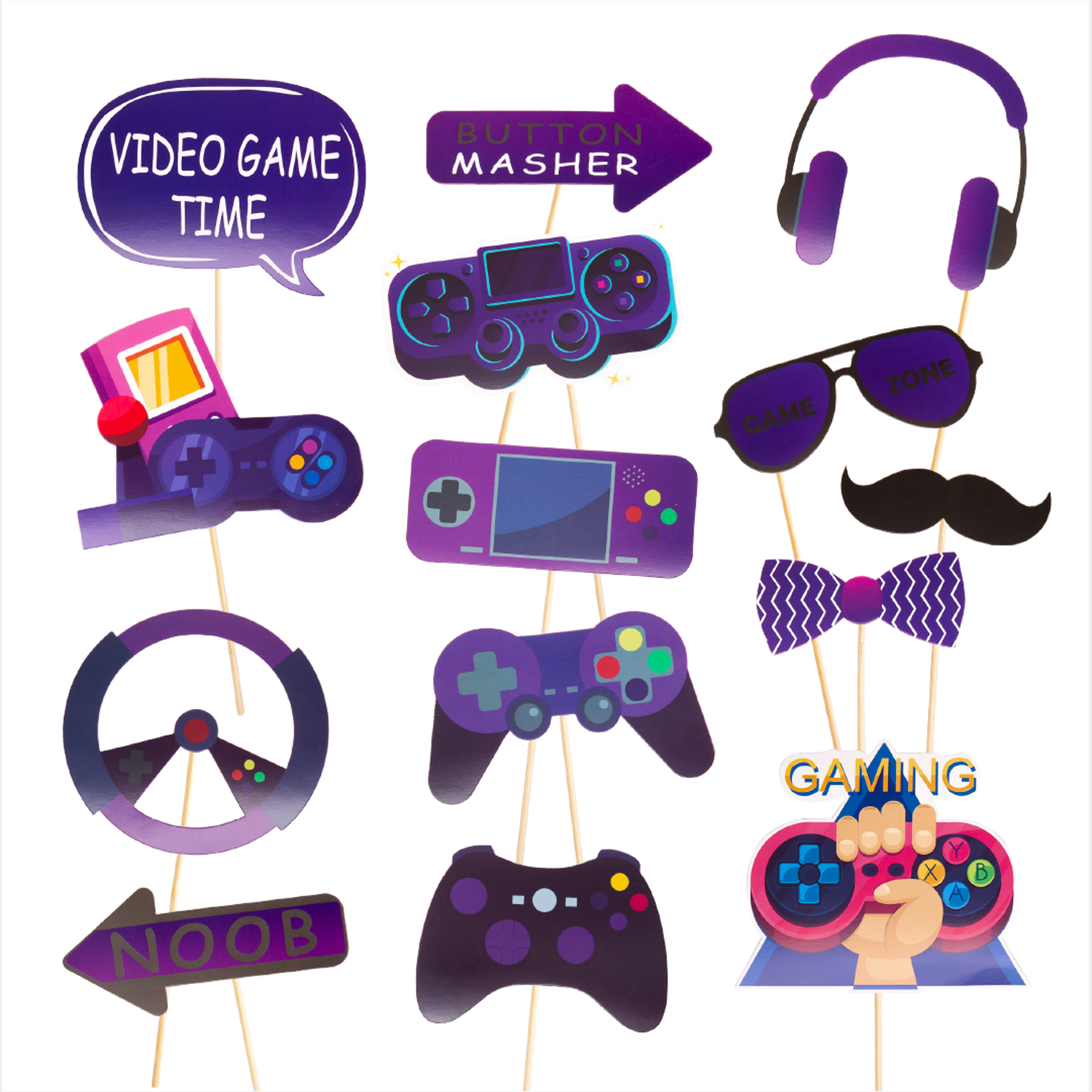 Mighty Mojo Toys - Wholesale Disposable Tableware Pack - Video Gamer Party In a Box!5