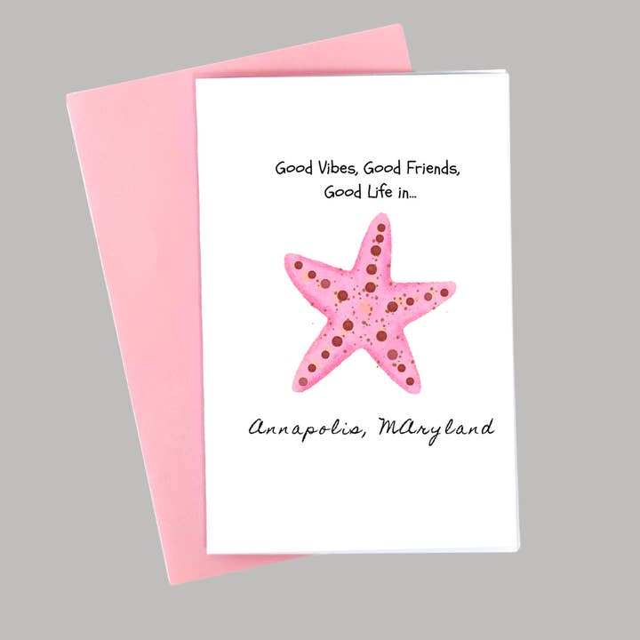 Good Vibes - Annapolis, Maryland for wholesale by I Hart Pink Cards