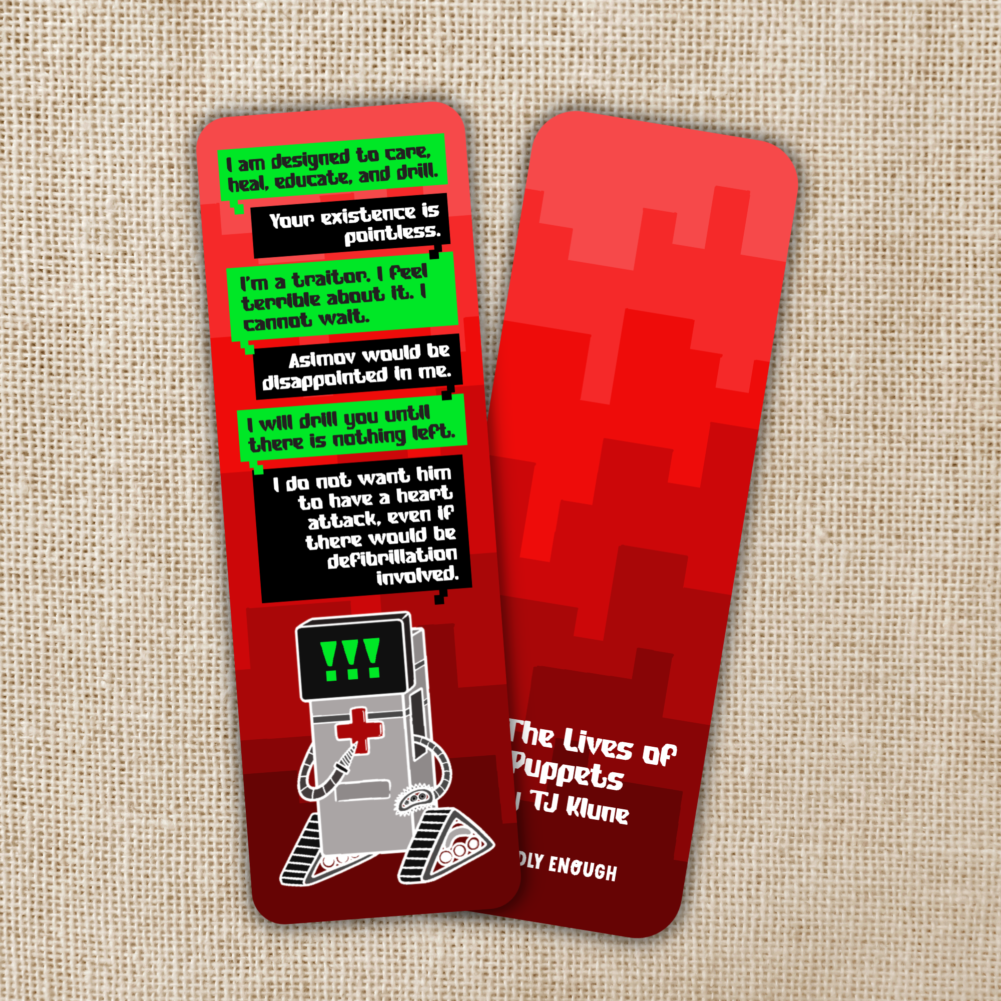 Kingdom of Threads – wholesale Bookmark – Nurse Ratched Quotes Bookmark | In The Lives of Puppets0