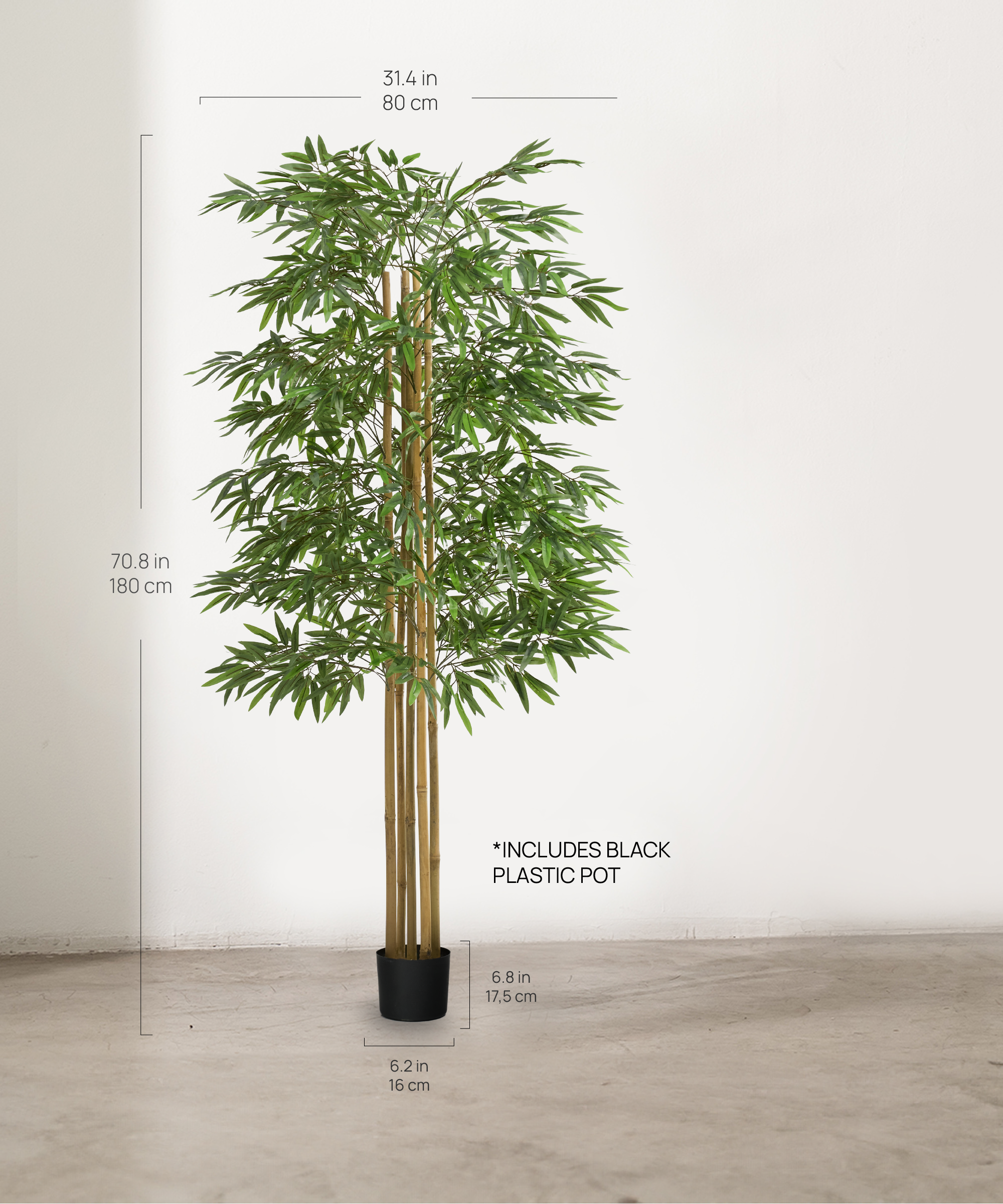 Maia Shop - Wholesale Artificial Plant - Artificial Bamboo 180 cm3