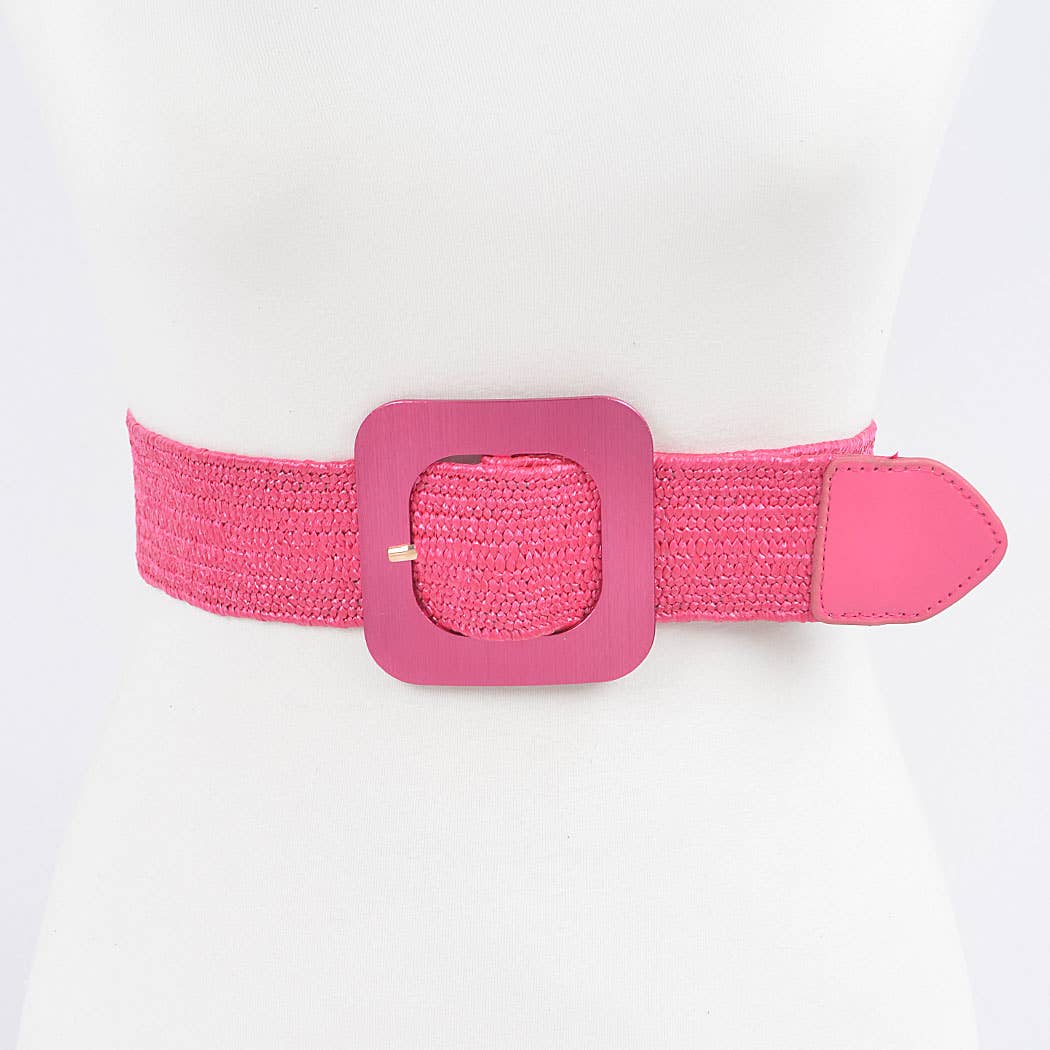 3AM BY H&D ACCESSORIES - Wholesale Belt - Women's - Faux Straw Elastic Belt8
