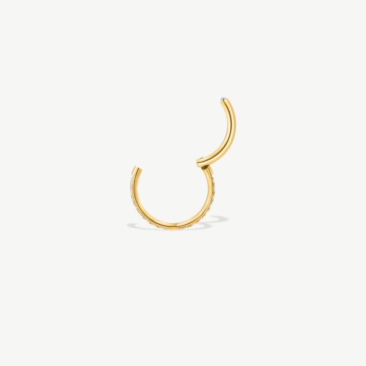 Shop Aiti - Wholesale Huggie Earrings - Pave Clicker Hoop Earring1