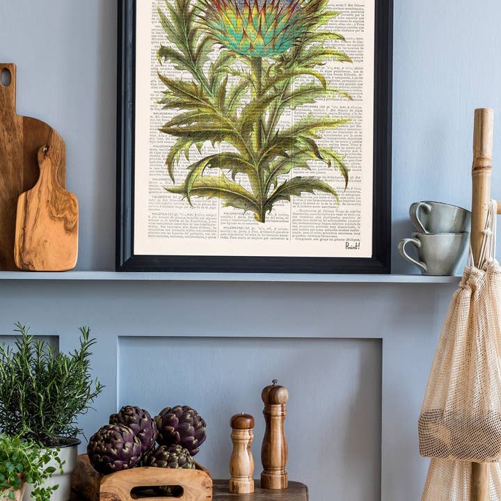 Cardoon Flower Botanical Studio Print for wholesale by PRRINT!