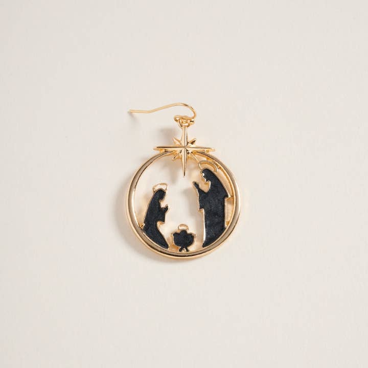 Designature New York – wholesale Dangle earrings – Christmas Nativity Ornament Hook Earring Religious2