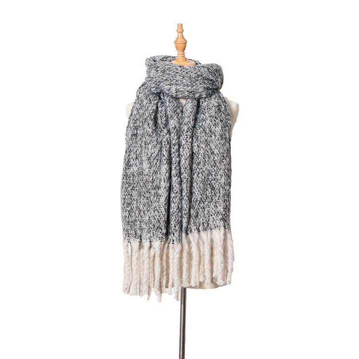 Dipped Shop - Wholesale Scarf - Women's - Solid Color Simple Tessel Scrves DPKS1220