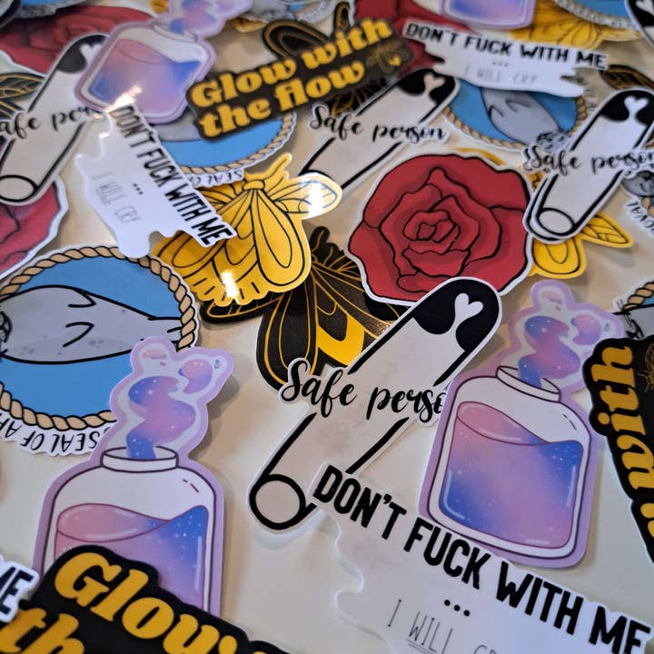 x The Fancy Firefly - Wholesale Sticker - Custom die-cut stickers - However many fit on one A4 sheet1