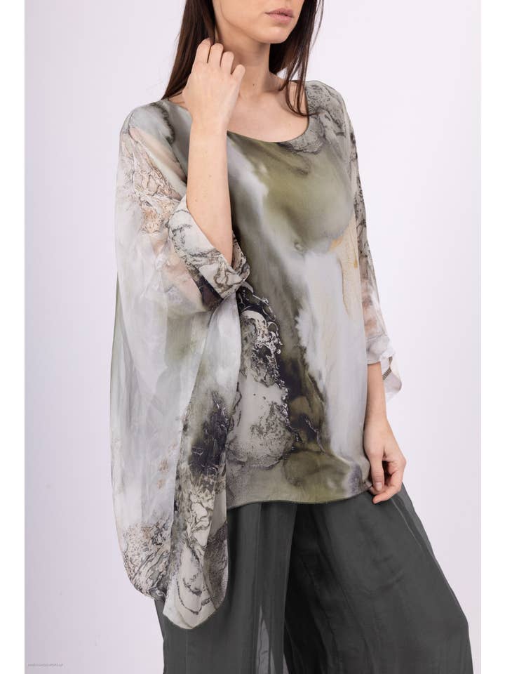 Shyloh - Wholesale Blouse - Women's - Silk fluid top 50496