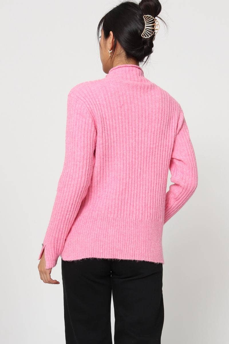 DIX-ONZE - Wholesale Knit Sweater - Women's - Ribbed Knit Sweater with Wavy Finish – Soft Ribbed Knit11