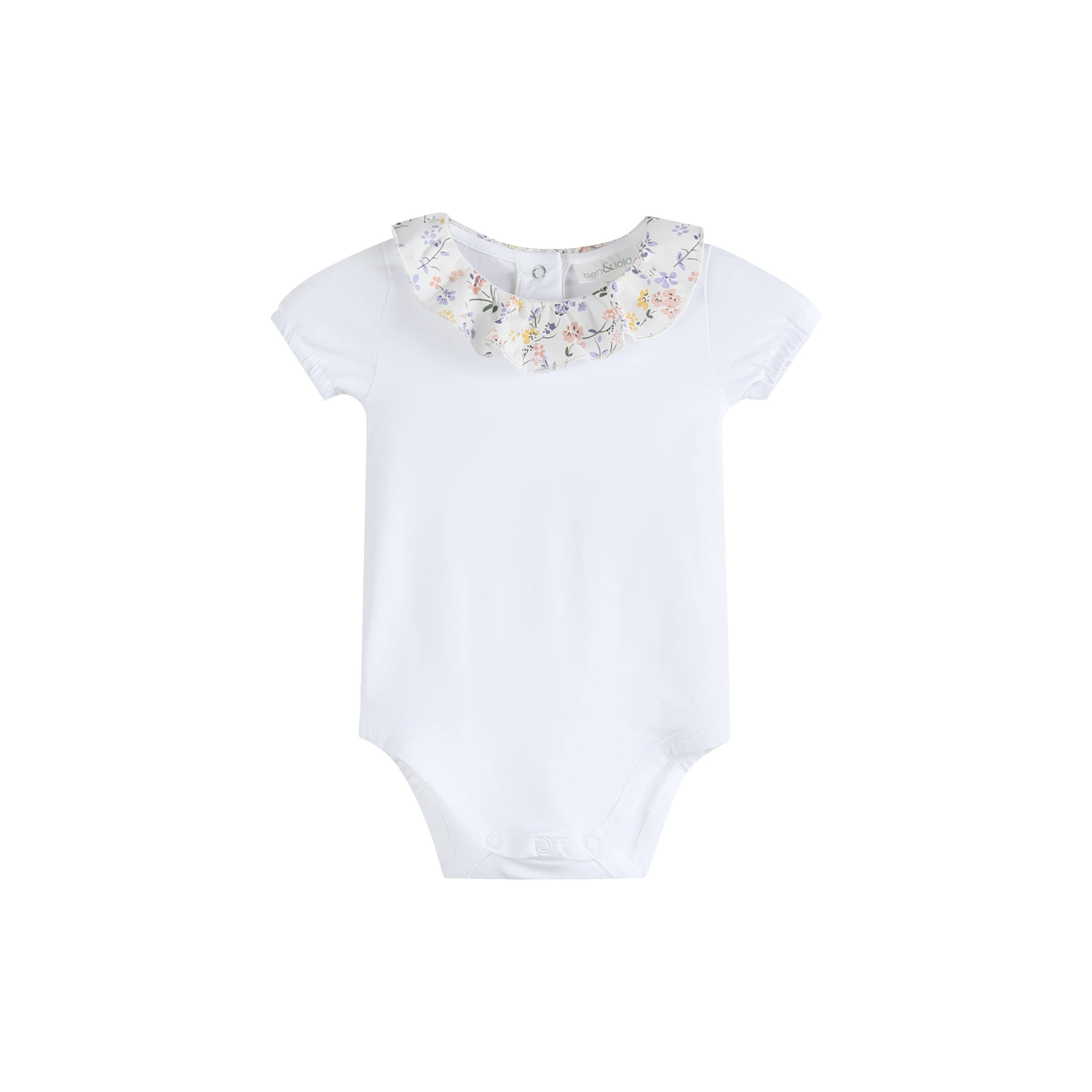 Ben & Lola - Wholesale Bodysuit (Non-Footed) - Baby - Nina Floral Frill Baby Bodysuit by Ben & Lola
