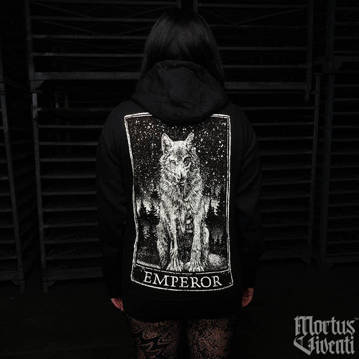Camisola com Capuz Carta de Tarot O Imperador por atacado de Mortus Viventi