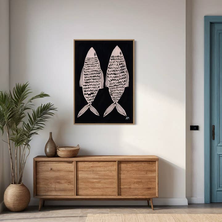 Nancy McKie – wholesale Art print – Two Fish Contemporary Art Print3