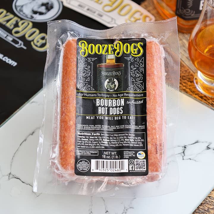 Booze Dogs - Wholesale Sausage - Bourbon Hot Dogs (Sausage)2