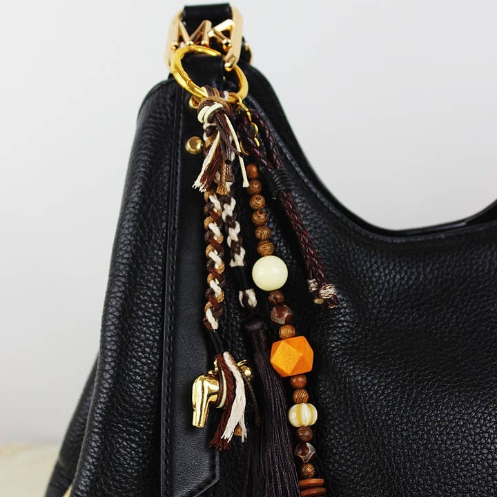 Leto Accessories - Wholesale Keychain - Women's - Golden Carousel Bag Charm – Elegant Multi-Functional Pendant1