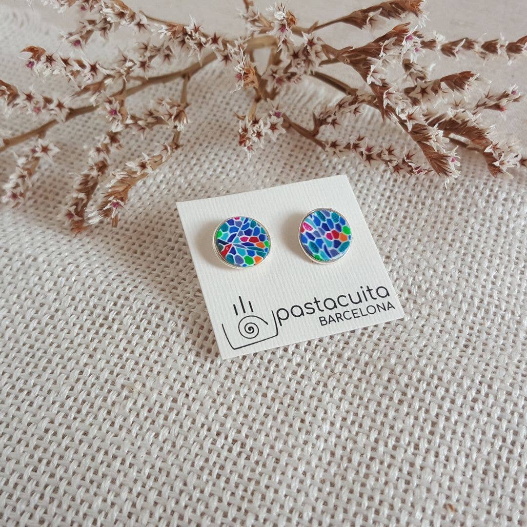PASTACUITA - Wholesale Knopjes/oorstekers - Handgemaakte ronde oorstekers in Gaudí-stijl uit Barcelona4
