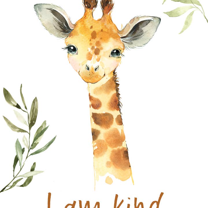 Children's Safari Print: I am kind for wholesale by Maison Du Mantra