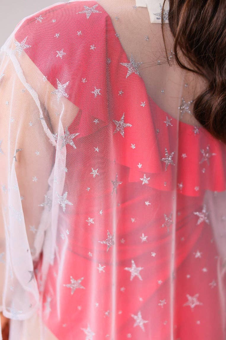 White Starry Night Tulle Coverup for wholesale on Faire5
