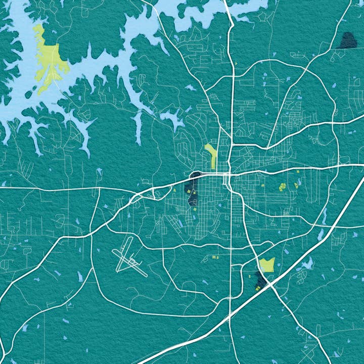 Sparks House Co. - Wholesale Coasters - Lagrange Georgia coasters, watercolor city map coaster set17