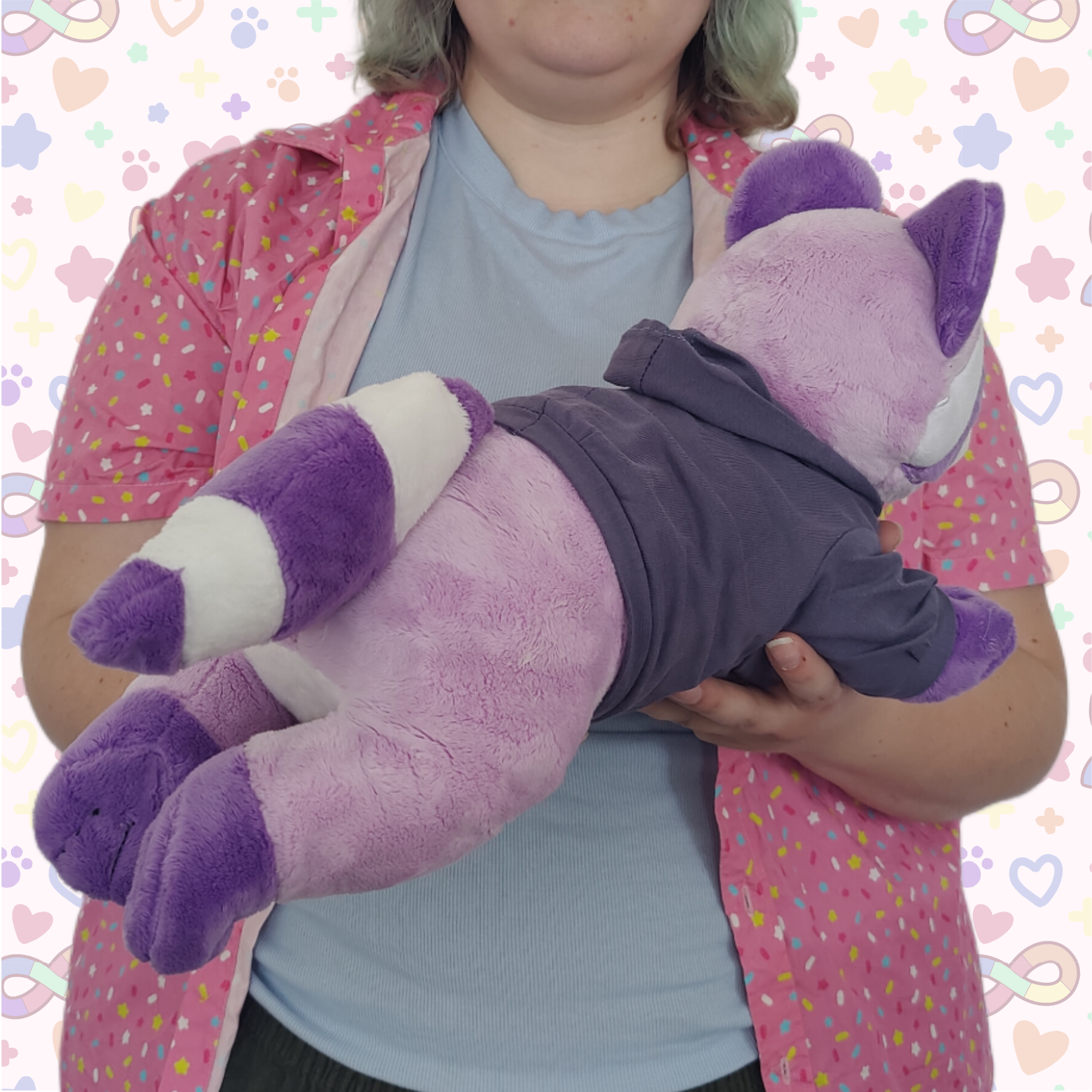 Hannimations - Wholesale Stuffed/Plush Toy - Kids & Baby - tristan the depression raccoon laying cuddle plushie!1