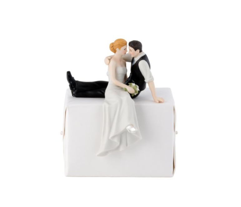 Weddingstar Inc. - Wholesale Decorative Figurine - "The Look Of Love" Bride And Groom Couple Figurine Cake top1
