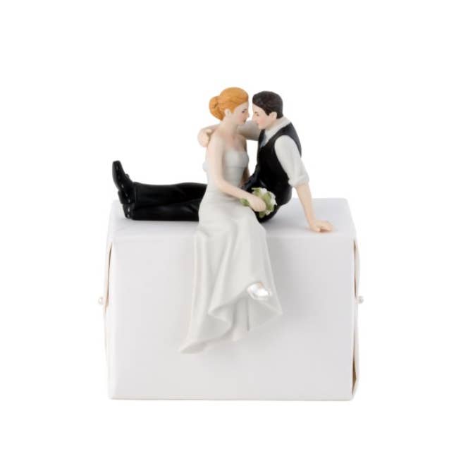Weddingstar Inc. - Wholesale Decorative Figurine - "The Look Of Love" Bride And Groom Couple Figurine Cake top1
