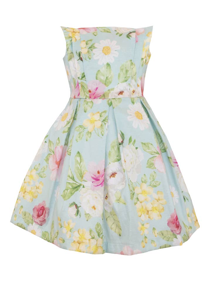 Vestido 358FB con forro de algodón y estampado floral para venta al por mayor de ILLIANA