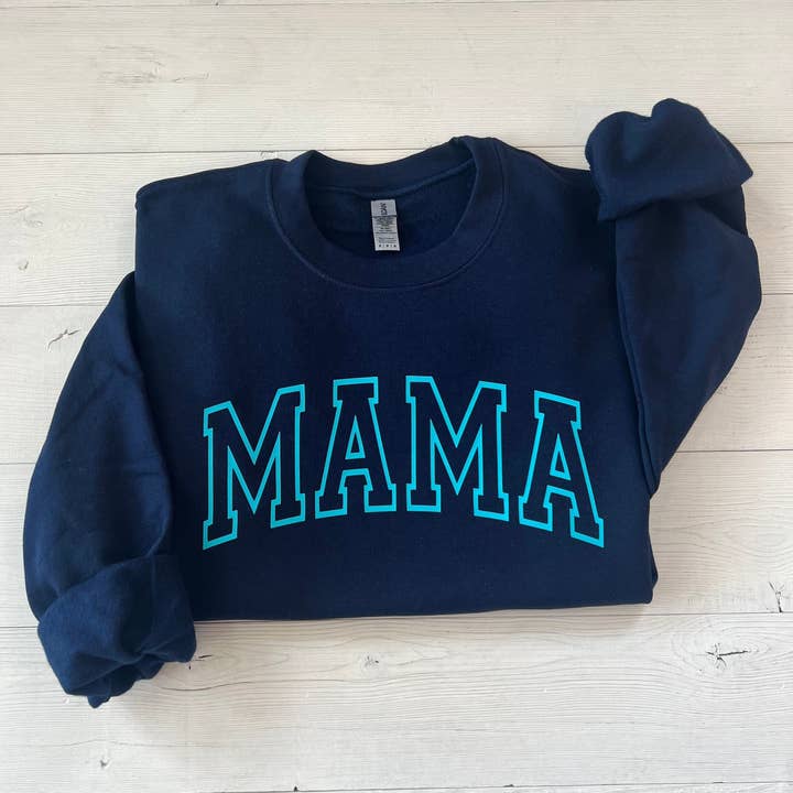 Navy Blue Mama Sweatshirt for wholesale by Up2ournecksinfabric