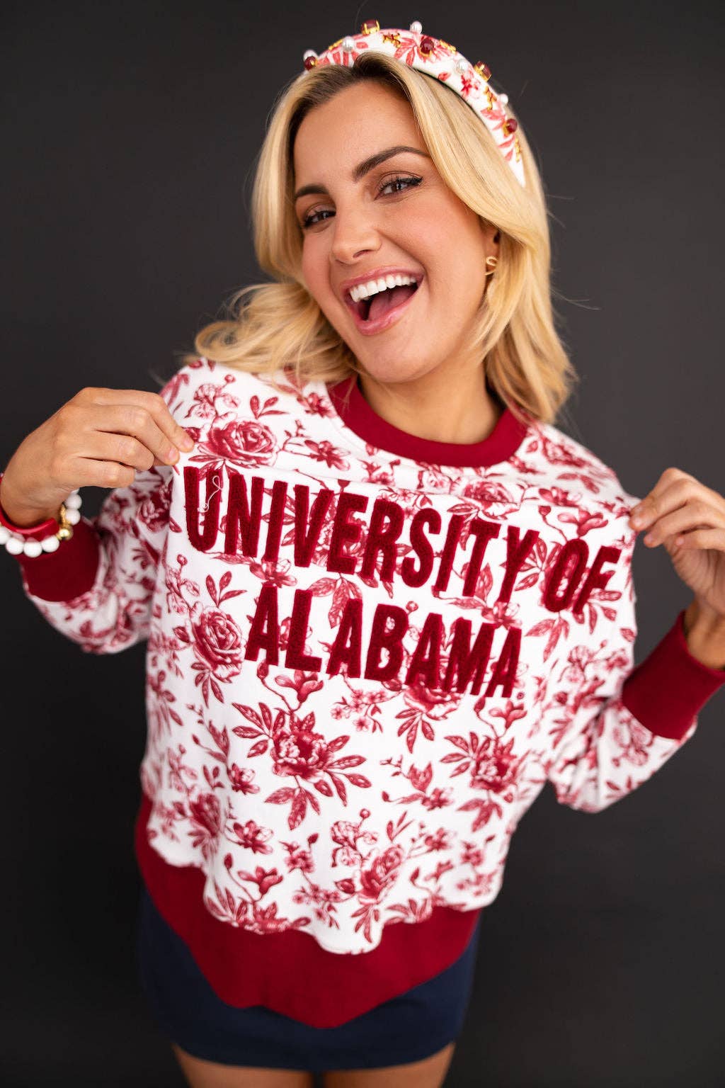 Brianna Cannon - Wholesale Graphic Sweatshirt - Women's - Alabama Floral Toile Sweatshirt