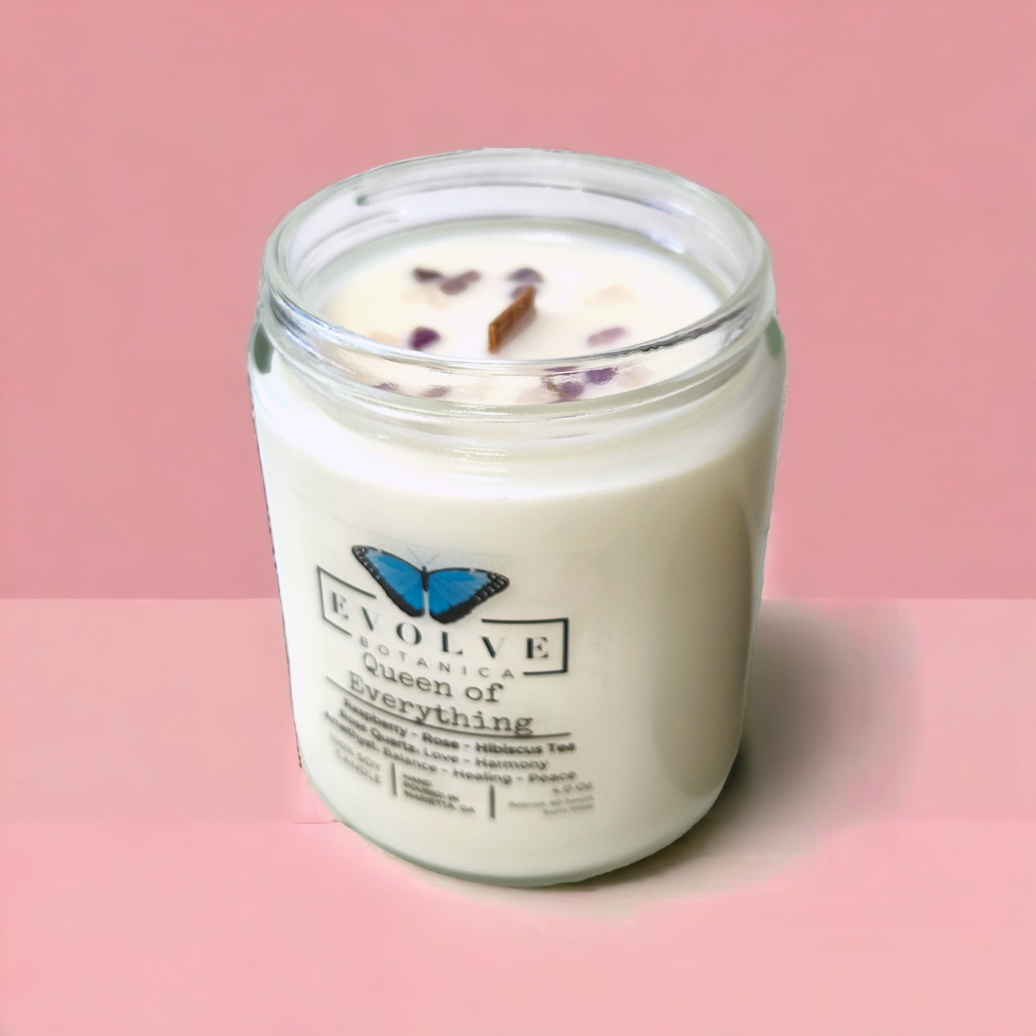 Wood Wick Crystal Soy Candle - Fireside Cider