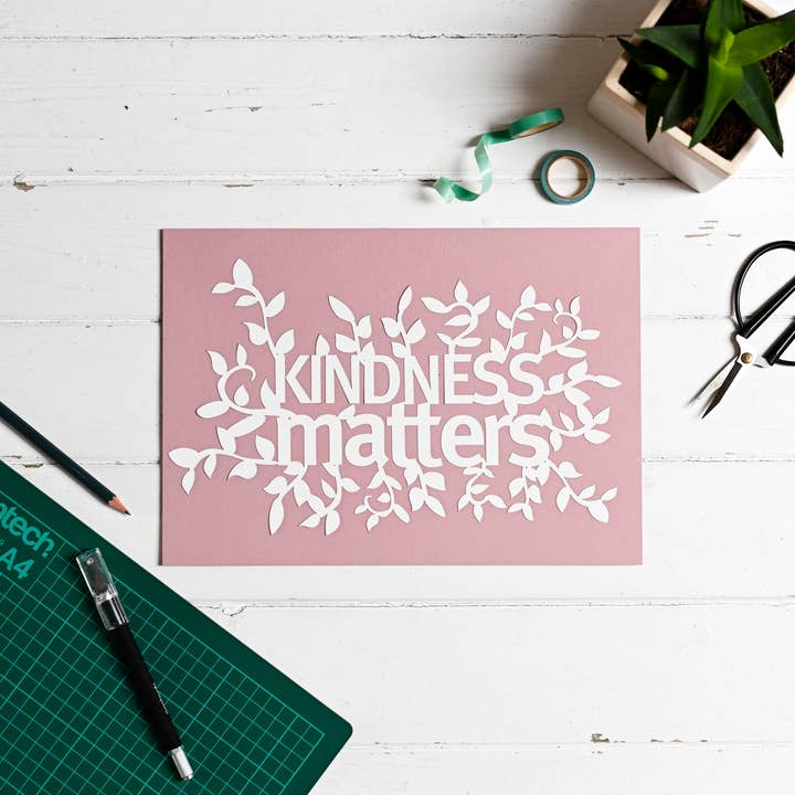 My Papercut Forest - Wholesale DIY Craft Kit - Positive affirmation DIY paper cutting kit, adult craft kit