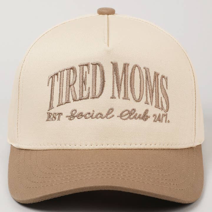 Fashion City - Wholesale Trucker Hat - Women's - Tired Moms EST Social Club 24/7 Embroidery Cap