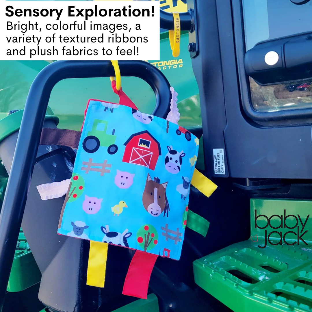 Baby Jack and Company - Wholesale Crinkle Tag Toy - Baby - Farm Agriculture Cows Pigs Horses Chickens Baby Tag Crinkle 3