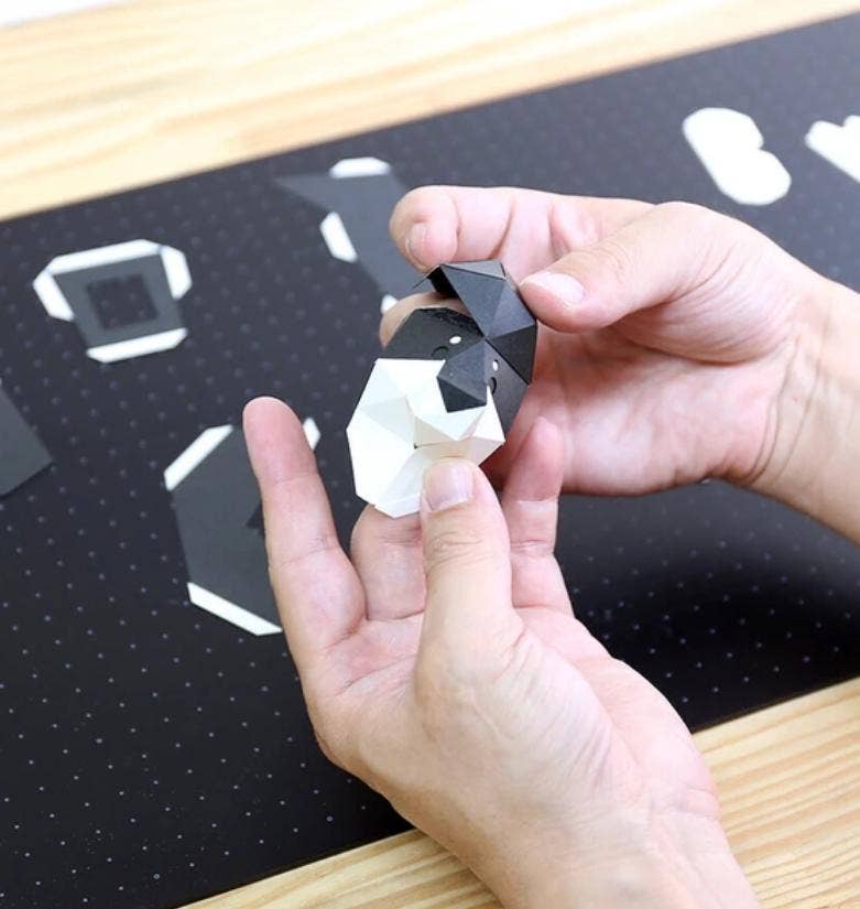 「FUNJI」In Japan - Wholesale DIY Craft Kit - Origami Black Shiba Inu Paper Craft Kit: Japanese Dog Model7